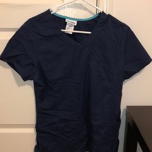 Navy Blue Scrub Top